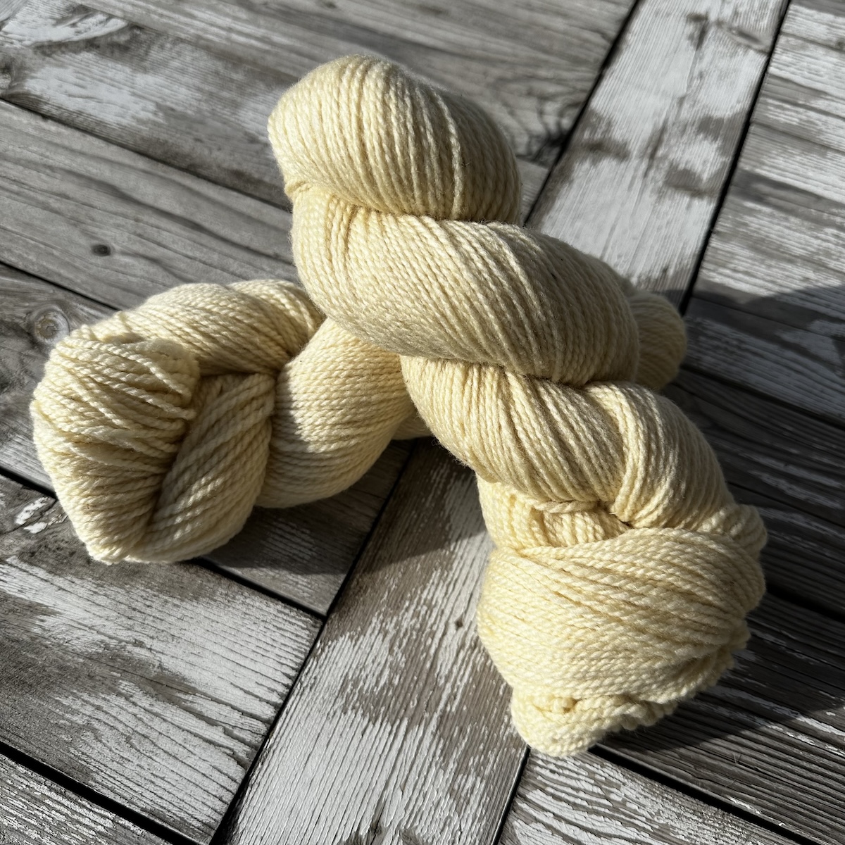 Twisted Oaks, 100% Corriedale Wool Yarn, undyed 2 ply DK