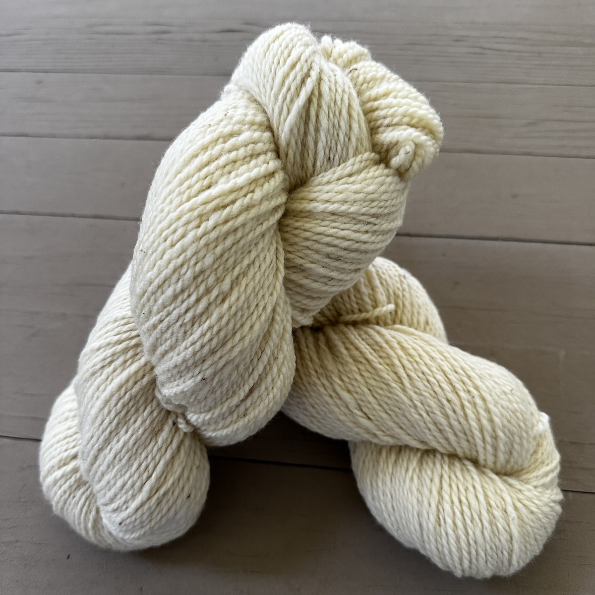 Twisted Oaks, 100% Corriedale Wool Yarn, undyed 2 ply Worsted Weight